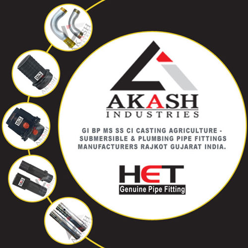 Akash Industries Submersible Agriculture Pipe Fitting Manufacturers Rajkot Gujarat India